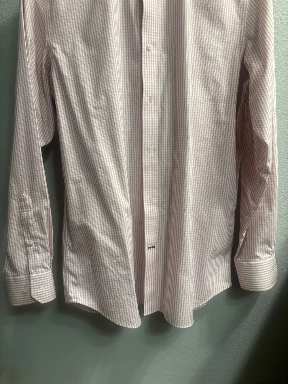 Banana Republic Light Pink Gingham Dress Shirt - Men's